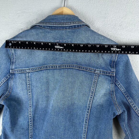 Old Navy Denim Jacket Women’s Size X Small Medium Wash Button Front Blue - Picture 8 of 11